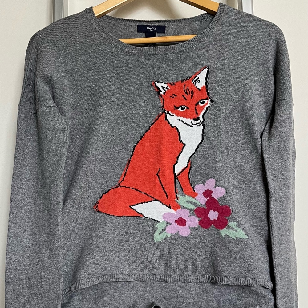 Gap kids ‘Fox’ long sleeve sweater - size L